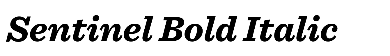 Sentinel Bold Italic